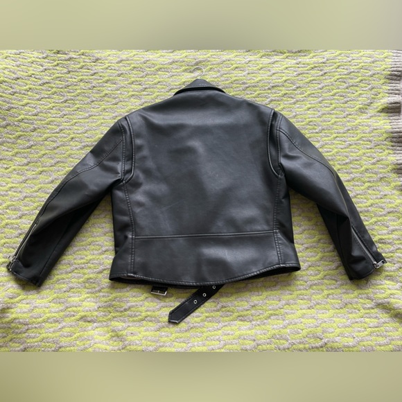 Distressed-effect biker jacket size M - Picture 7 of 9